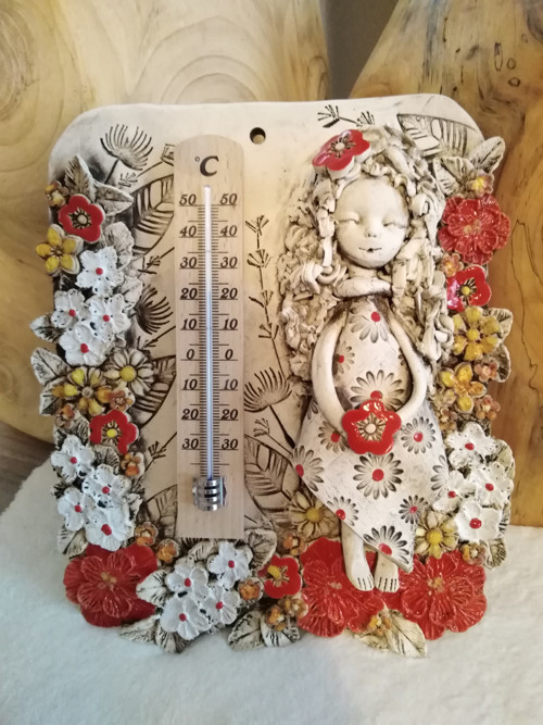 Keramický TEPLOMĚR - Cácorka - 26 cm — foto 1