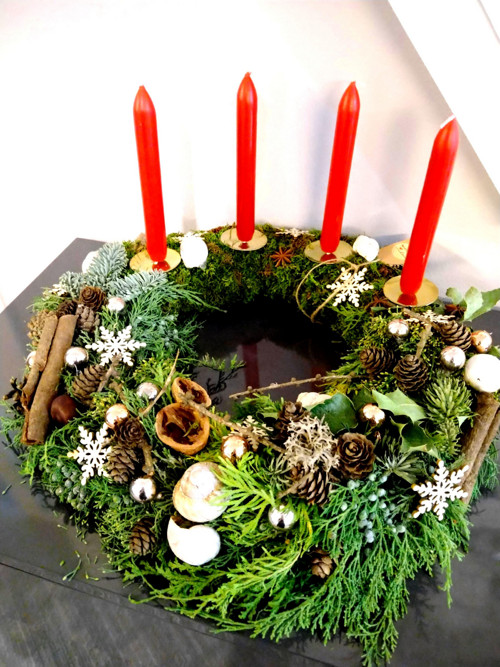 Luxusní voňavý adventní STAROČESKÝ věnecv 60 cm