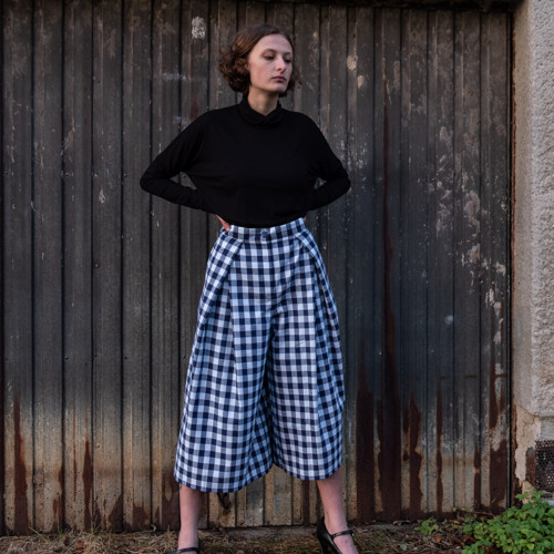 Kalhotová sukně kostka — foto 1