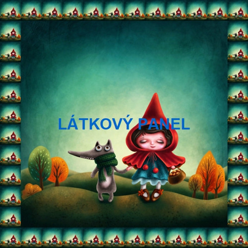Bavlněný panel Červená karkulka 35x35 cm - skladem