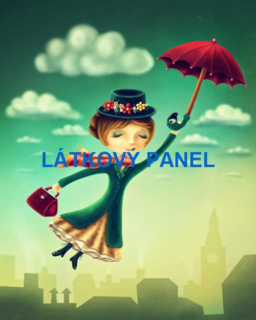 Bavlněný panel Marry poppins 22x30 cm - skladem