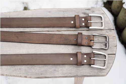 Kožený pásek 4 cm- SKLADEM — foto 1