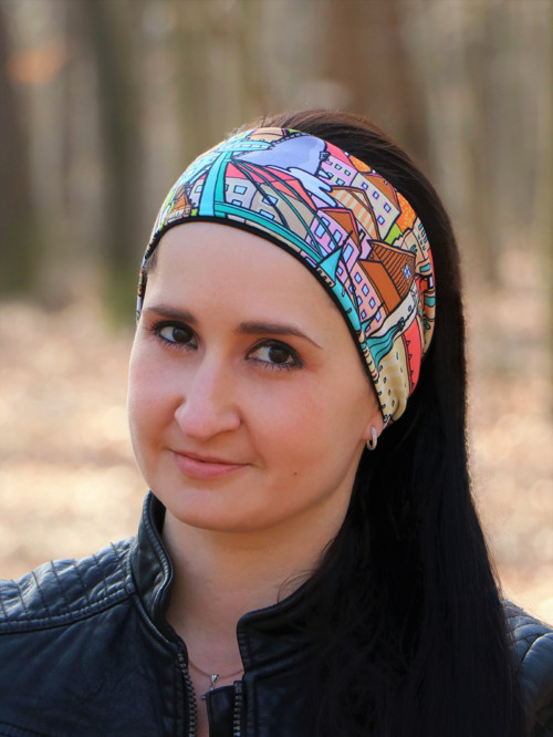 Úpletová čelenka Slovakia farebná — foto 1