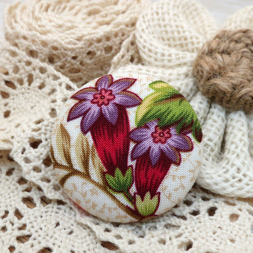 Buttonková brož Zvonky 38mm *na objednávku