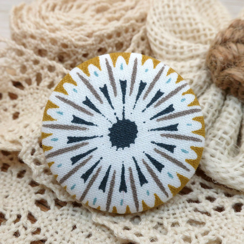 Buttonková brož Mandala 38mm *na objednávku — foto 1