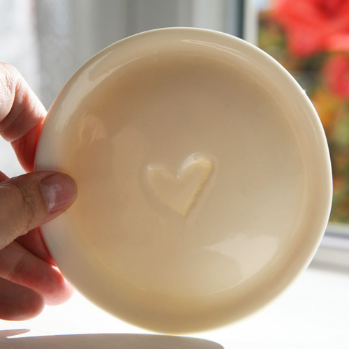 Talířek srdce 11cm porcelán — foto 1