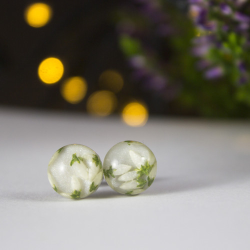 Náušnice vřes 10 mm — foto 1