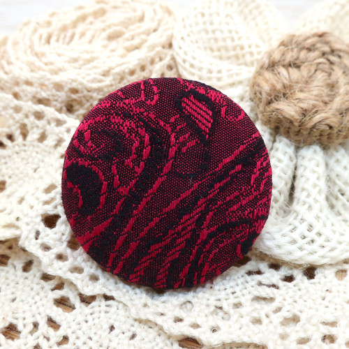 Buttonková brož Červená elegance 38mm *na objednáv