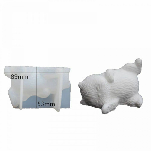 1 ks Cat Lying 3d Silicone Statuette Decor Uv