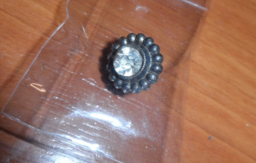 Starožitná bižuterie, spona, KNOFLÍK na klobouk
