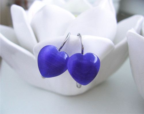 Royal Blue náušnice • Nerezová ocel • Ulexit