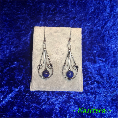 Náušnice s lapisem lazuli — foto 1