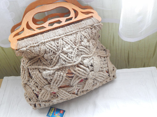 Drhaná taštička - MACRAMÉ