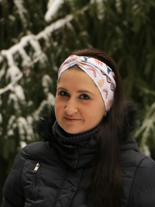 Prekrížená úpletová čelenka škandinávsky jeleň