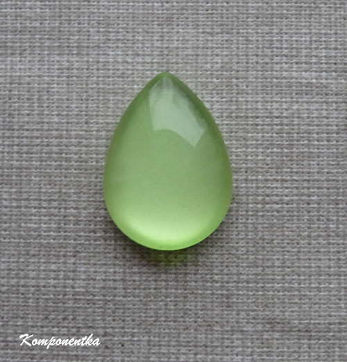 Skleněný kabošon slza 13x18mm 1kus