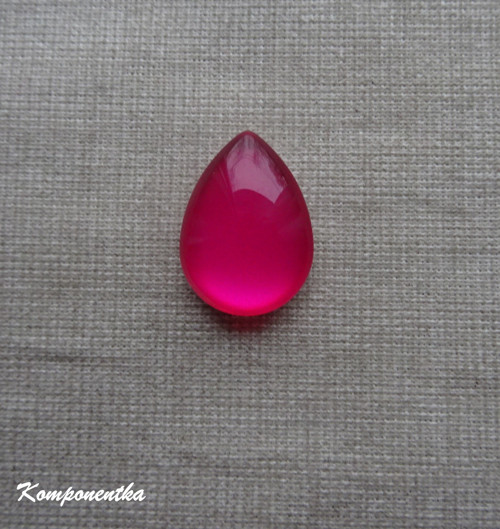 Skleněný kabošon slza 13x18mm 1kus