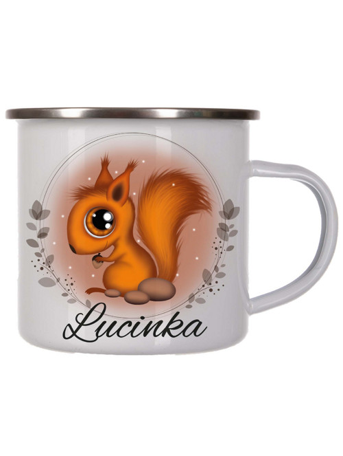 Plecháček "Veverka" se jménem
