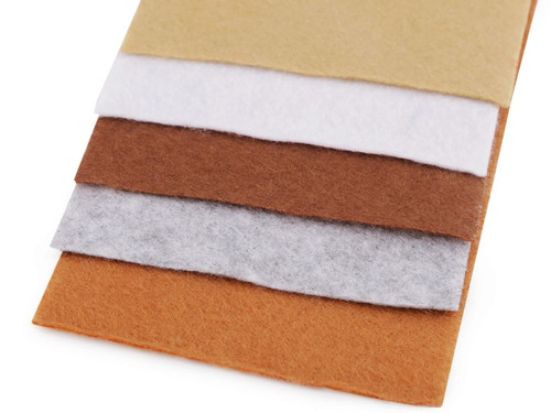 Sada filců 10 x 45 cm (5ks)
