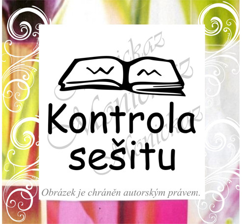 Kontrola sešitu 104 c). Razítko