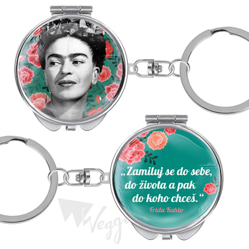 Mini zrcátko klíčenka Frida citát