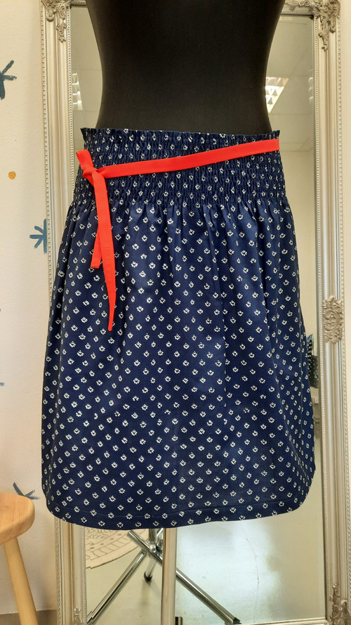 Sukně žabičkovaná s kapsami xs-xxl