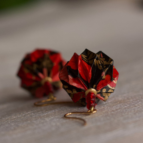 Origami náušnice – Sváteční — foto 1