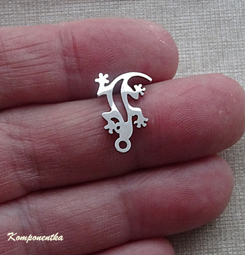 Přívěšek ještěrka nerez ocel 16x16mm 1kus