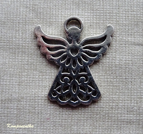 Kovový přívěsek anděl 27x25mm 1kus