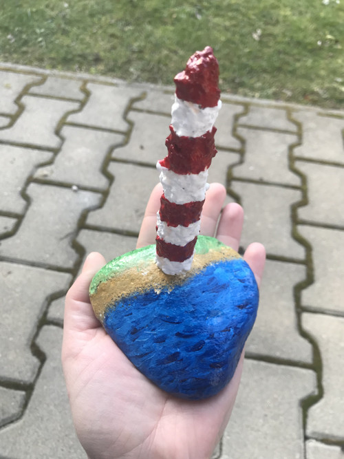 Malovaný kámen "Maják" — foto 1
