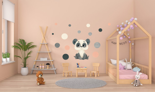 Opakovaně použitelné samolepky na zeď: Panda