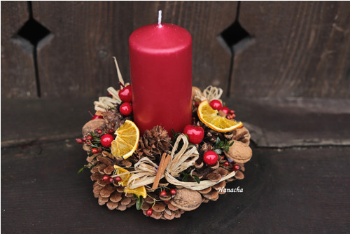 Přírodní adventní svícen