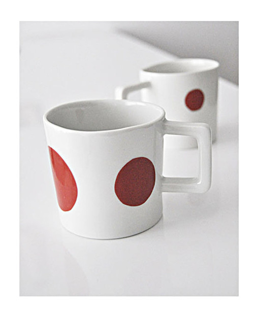Autorský porcelánový hrnek - de'form_red XX_