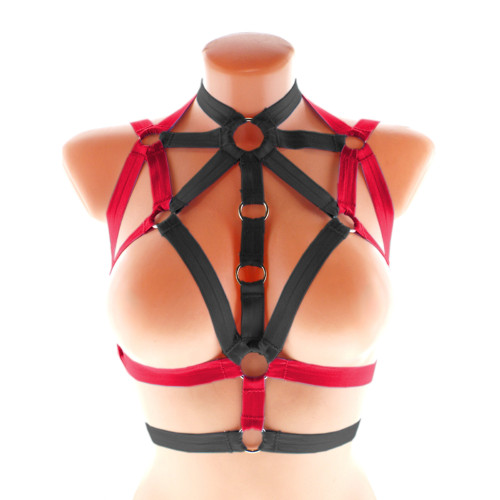 Women body harness, gothic postroj na tělo 78