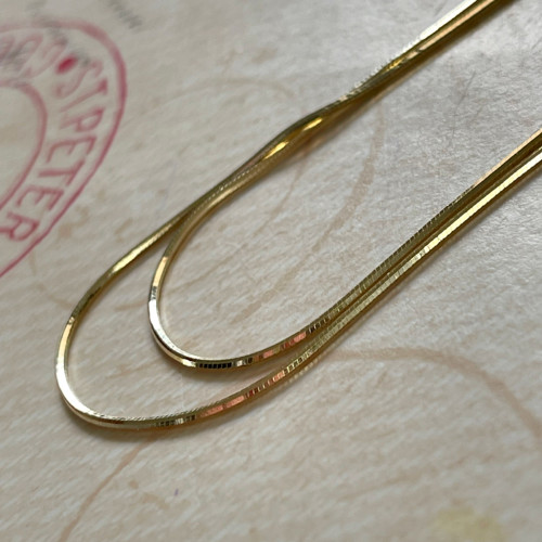 Zlacený řetízek Snake 0,75mm Ag925