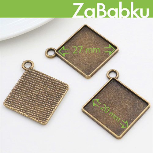Lůžko kosočtverec - Starobronz - 2ks