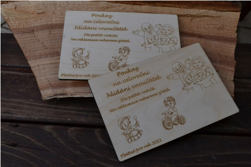 Dřevěný poukaz prarodiče — foto 1