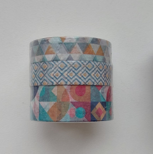 Set washi pásek. Barevná geometrie.
