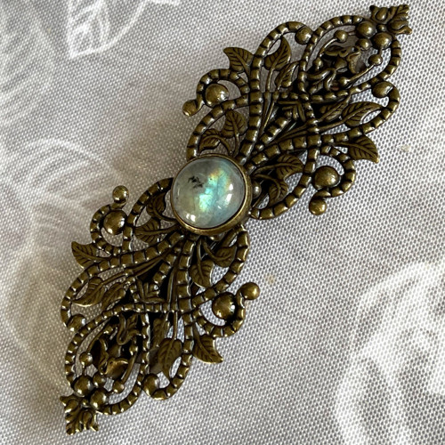 Vintage spona s labradoritem /2063