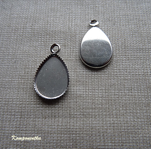 Lůžko slza na kabošon nerez ocel 10x14mm 1kus