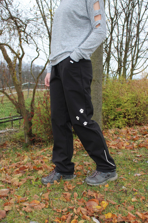 Softshellky "černé" ( fleece) s reflex. prvky