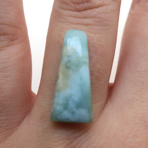 Kabošon larimar geometrický 20,9mm — foto 1