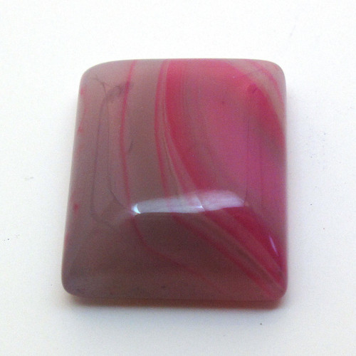 Kabošon růžový onyx obdélník 16mm