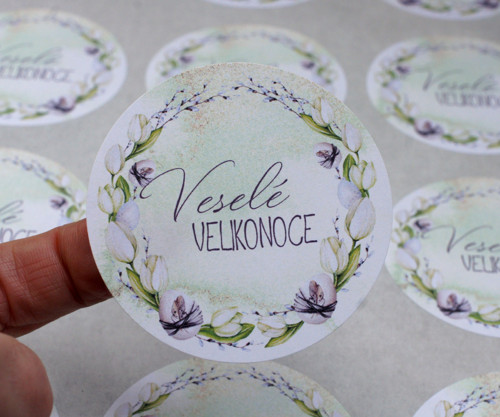 Samolepky VESELÉ VELIKONOCE - 12 ks