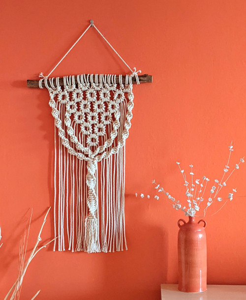 Macramé Boho záves natur