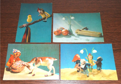 4x POHLEDNICE Velikonoce, Ferdinand Bučina
