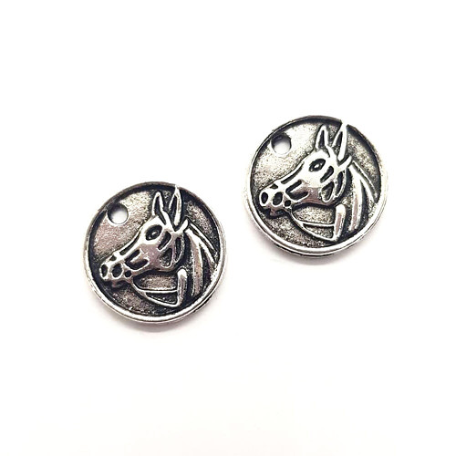 Přívěsek, 15mm, kůň, 1ks