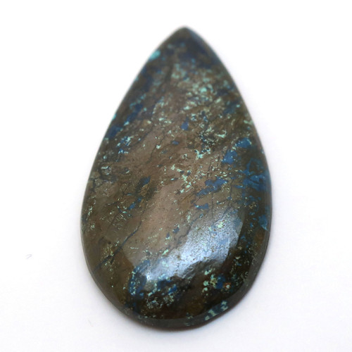 Kabošon chryzokol kapka 40mm