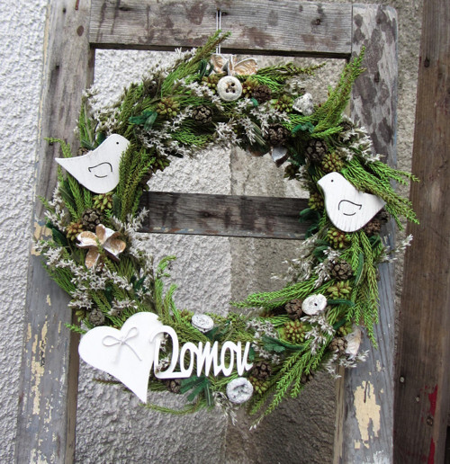 Věnec 'domov' s ptáčky — foto 1