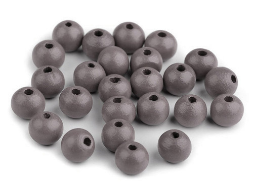 Dřevěné korálky 10 mm (20g) - tmavě béžová