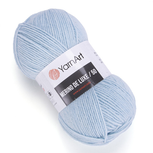 Příze Merino De Luxe 50 - bleděmodrá — foto 1